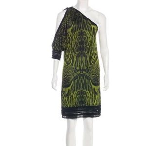 ROBERTO CAVALLI ONE-SHOULDER MINI DRESS